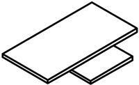 Einlegeboden B1000xT420mm schwarzgrau f.Rolladenschrank m.Auszugsplatte