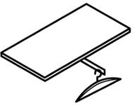 Einlegeboden B800xT420mm schwarzgrau f.Rolladenschrank m.Kleiderstange