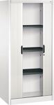 Rollladenschrank H1660xB800xT420mm verkehrsweiß,RAL 9016 3Fachböden