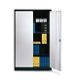 Flügeltürenschrank H1950xB1200xT500mm graphitschwarz/lichtgrau 4 BD