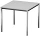 Stahlrohrtisch L800xB800xH720mm Vierkantrohr schwarz/chrom Platten-S.19mm grau