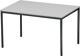 Stahlrohrtisch L1200xB800xH720mm Vierkantrohr schwarz Platten-S.19mm lichtgrau