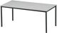 Stahlrohrtisch L1600xB800xH720mm Vierkantrohr schwarz Platten-S.19mm lichtgrau