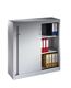 Schiebetürenschrank H1225xB1200xT400mm lichtgrau 2Fbd.m.Abdeckplatte