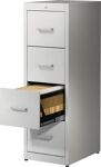 Hängeregistraturschrank H1350xB434xT600mm 1-bahnig lichtgrau m.Softeinzug