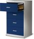 Hängeregistraturschrank H1350xB800xT600mm 2-bahnig lichtgrau m.Softeinzug