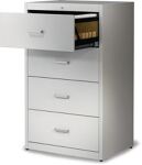 Hängeregistraturschrank H1350xB800xT600mm m.Softeinzug lichtgrau/blau