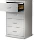 Hängeregistraturschrank H1350xB800xT600mm o.Softeinzug lichtgrau/blau