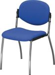 Stapelstuhl Stoff enzianblau Rdrohr D.22mm verchr.