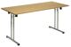 Klapptisch B1200xT700xH725mm Buche 25mm Kufen,ger.Gestell Stahl,D.32mm verchr.