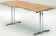 Klapptisch B1600xT700xH725mm Buche 20mm Kufen,ger.Gestell Stahl,D.32mm verchr.