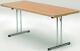 Klapptisch B1800xT700xH725mm Buche 20mm Kufen,ger.Gestell Stahl,D.32mm verchr.