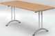 Klapptisch B1600xT700xH725mm Buche 20mm Kufen,geb.Gestell Stahl,D.32mm verchr.