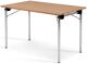 Klapptisch B1600xT700xH725mm Buche 25mm Vierfußgestell Rdrohr 30x1,5mm verchr.