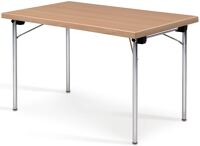 Klapptisch B1600xT700xH725mm Buche 20mm Vierfußgestell Rdrohr 30x1,5mm verchr.