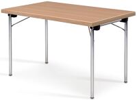 Klapptisch B1800xT700xH725mm Buche 20mm Vierfußgestell Rdrohr 30x1,5mm verchr.
