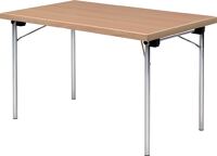 Klapptisch B1800xT700xH725mm grau 20mm Vierfußgestell Rdrohr 30x1,5mm verchr.