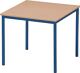 Stahlrohrtisch L800xB800xH720mm Vierkantrohr violettblau Platten-S.19mm Buche