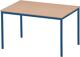 Stahlrohrtisch L1200xB800xH720mm Vierkantrohr violettblau Platten-S.19mm Buche