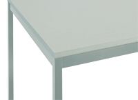 Stahlrohrtisch L800xB800xH720mm Vierkantrohr lichtgrau Platten-S.19mm lichtgrau