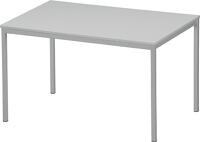 Stahlrohrtisch L1200xB800xH720mm Vierkantrohr lichtgrau Platten-S.19mm lichtgrau