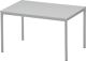 Stahlrohrtisch L1200xB800xH720mm Vierkantrohr lichtgrau Platten-S.19mm lichtgrau