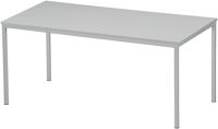 Stahlrohrtisch L1600xB800xH720mm Vierkantrohr lichtgrau Platten-S.19mm lichtgrau