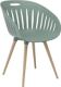 Outdoorstuhl olive Holzbeine Buche-Eiche gebeizt VE=2 St.im Krt.TOPSTAR