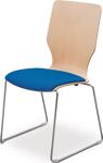 Kufenstuhl m.Sitzpolster Modell 1 enzianblau H880xB520xT540mm