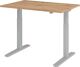 Schreibtisch Teda-P H700-1200xB1200xT800mm Asteichedekor Gestell silber