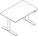 Schreibtisch Teda-P H700-1200xB1600xT800mm Eiche Gestell silber HAMMERBACHER