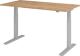 Schreibtisch Teda-P H700-1200xB1600xT800mm Asteichedekor Gestell silber