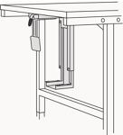 PC-Halterung Innen-B.100-242mm Innen-H.320-545mm silbergrau ROCHOLZ