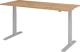 Schreibtisch Teda-P H700-1200xB1800xT800mm Asteichedekor Gestell silber