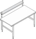 Ablagebord B1046xT400xH30mm Melaminharz beschichtete Holzplatte