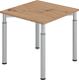 Schreibtisch Sero-H H680-820xB800xT800mm Asteiche 4-Fuß-Gestell HAMMERBACHER