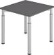 Schreibtisch Sero-H H680-820xB800xT800mm graphit 4-Fuß-Gestell HAMMERBACHER