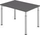 Schreibtisch Sero-H H680-820xB1200xT800mm graphit 4-Fuß-Gestell HAMMERBACHER