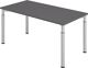 Schreibtisch Sero-H H680-820xB1600xT800mm graphit 4-Fuß-Gestell HAMMERBACHER