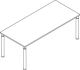 Schreibtisch Sero-H H680-820xB1800xT800mm Nussbaum 4-Fuß-Gestell HAMMERBACHER