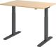 Schreibtisch Teda-P H700-1200xB1200xT800mm Ahorndekor Gestell graphit