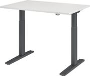 Schreibtisch Teda-P H700-1200xB1200xT800mm weiß Gestell graphit
