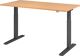 Schreibtisch Teda-P H700-1200xB1600xT800mm Buchedekor Gestell graphit