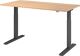Schreibtisch Teda-P H700-1200xB1600xT800mm Eichedekor Gestell graphit
