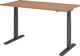 Schreibtisch Teda-P H700-1200xB1600xT800mm Nussbaumdekor Gestell graphit
