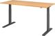 Schreibtisch Teda-P H700-1200xB1800xT800mm Buchedekor Gestell graphit