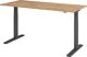 Schreibtisch Teda-P H700-1200xB1800xT800mm Asteichedekor Gestell graphit