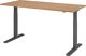 Schreibtisch Teda-P H700-1200xB1800xT800mm Nussbaumdekor Gestell graphit