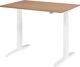 Schreibtisch Teda-P H700-1200xB1200xT800mm Nussbaumdekor Gestell weiß