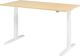 Schreibtisch Teda-P H700-1200xB1600xT800mm Ahorndekor Gestell weiß